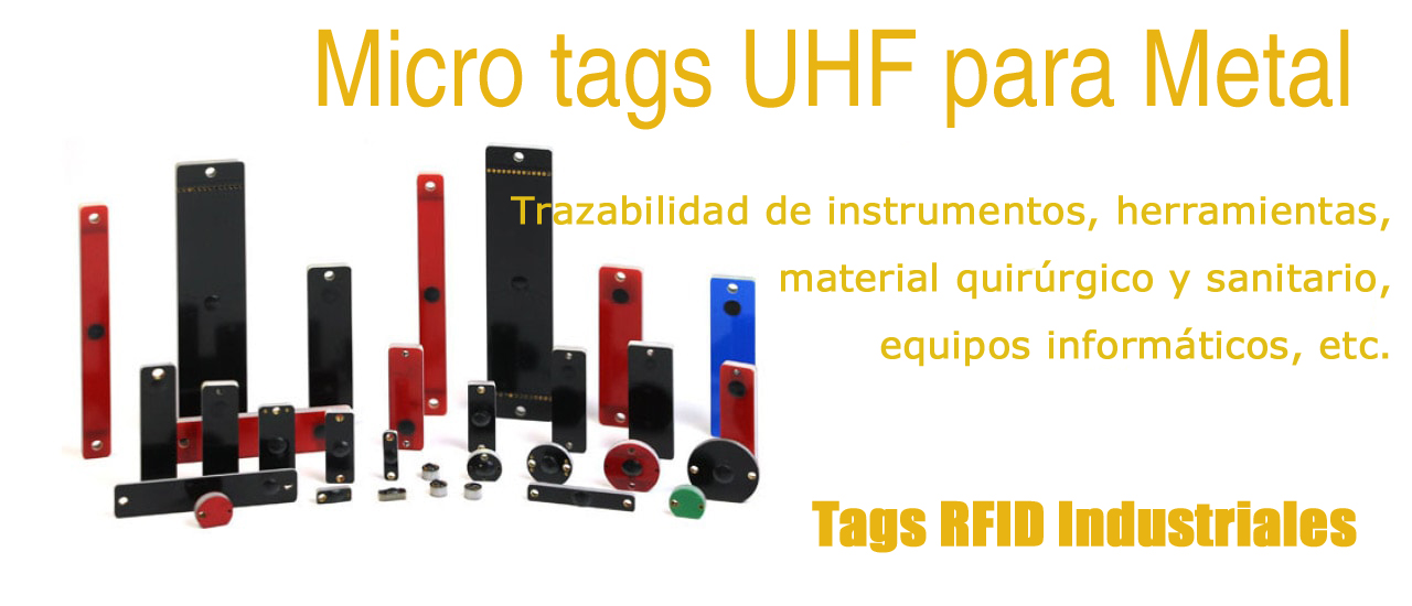 Micro tags UHF para Metal. Tags RFID UHF para herramientas, instrumentos, equipos, etc.