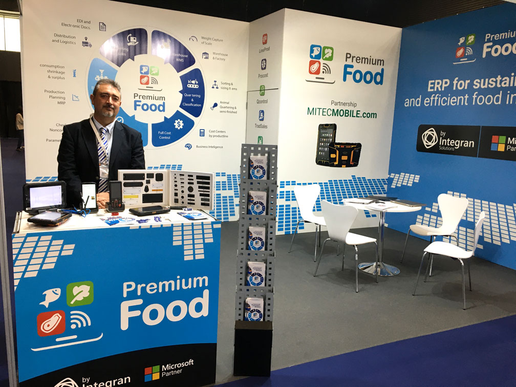 Asistencia de Movion/Mitec a la feria del sector de la Alimentación Food4Future. Stand con equipos móviles de trazabilidad